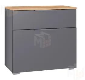 Тумба для обуви  Октава серый графит 16.127