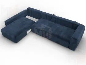Диван угловой Лига-066 НПБ Лонг угол левый ( TOWER 13 синий )