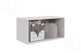 Антресоль двухдверная  Зефир 118.01  белое дерево/пудра розовая (эмаль)