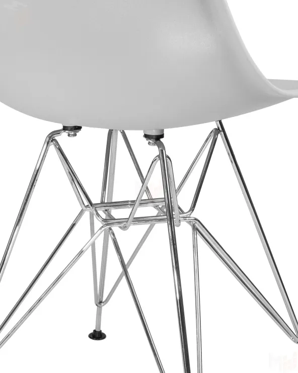 Стул обеденный DOBRIN DSR (ножки хром, цвет светло-серый (GR-01))