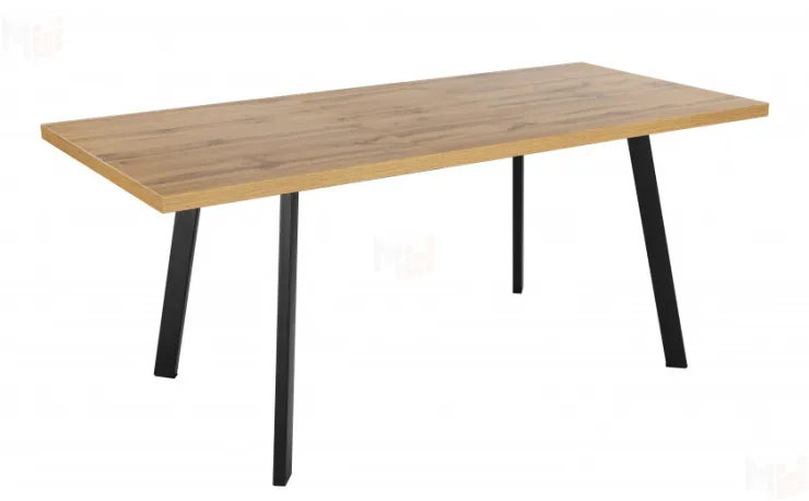 Стол раскладной Лаки Лофт 140 Дуб Вотан/Черный