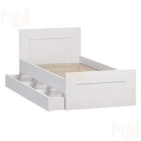 Кровать Сириус 90*200 с ящиками белая