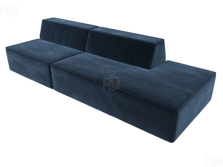 Диван прямой модульный Монс Модерн правый ( TOWER 13 синий )