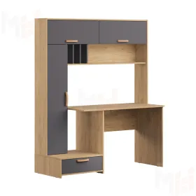 Стол письменный Лайт 03.243 H Гикори Рокфорд натуральный, Темно-серый