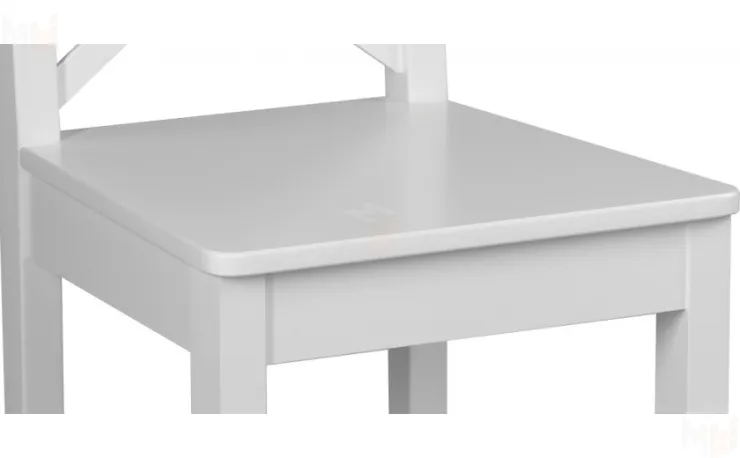 Стул полубарный деревянный с жестким сиденьем Бергольф Белый