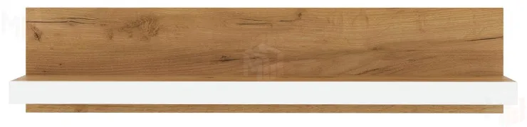 Полка навесная  ГРЕТТА  Дуб Крафт золотой - Белый