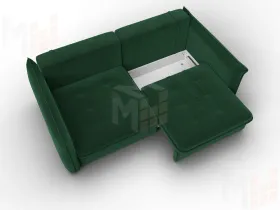 Диван прямой Лига-100 НПБ ( SEVEN 626 зеленый )