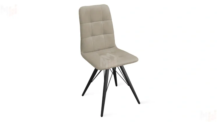 Стул Аспен К3 Черный муар, Велюр Confetti Smoke