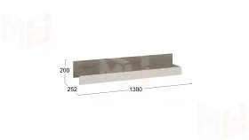 Полка настенная Фьюжн - ТД-260.03.21 Бежевый, Дуб Сонома трюфель