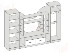 Гостиная Аллегро 5 Венге/Дуб Белфорд