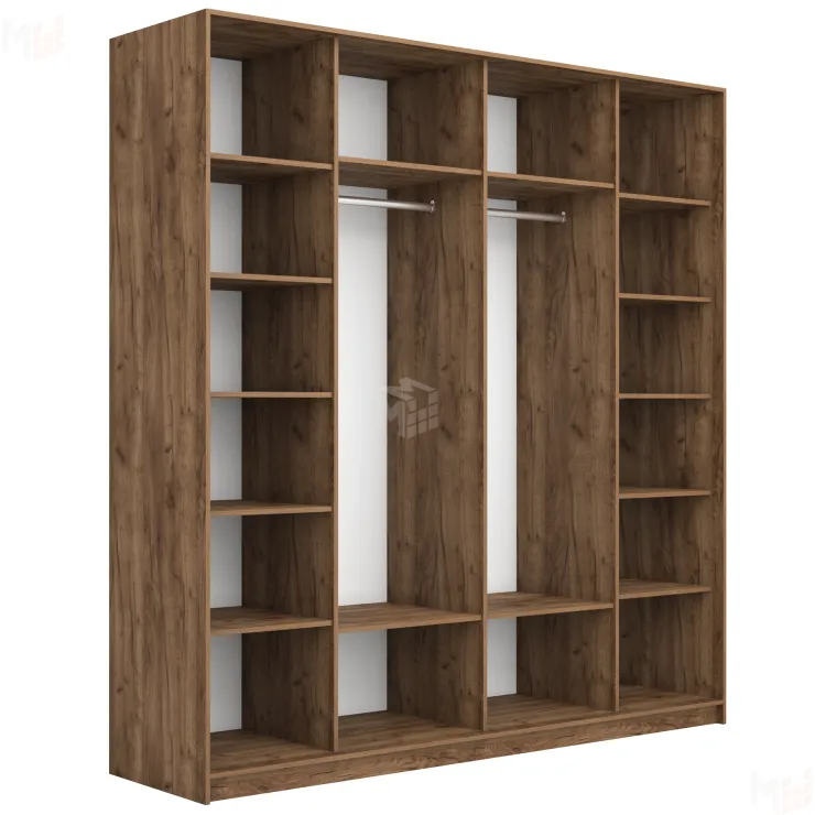 Шкаф-купе Прайм Широкий 2-х дверный 220 см, Крафт табачный/Белое стекло