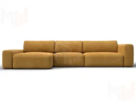 Диван угловой Лига-066 НПБ Лонг угол левый ( BRUT 10 желтый )