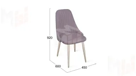 Стул Франк (конус) исп. 2 - ДП2-30 Капучино матовый/Микровелюр Catania Lavender (лавандовый)