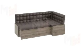 Кухонный диван Форест со спальным местом (кожзам коричневый)