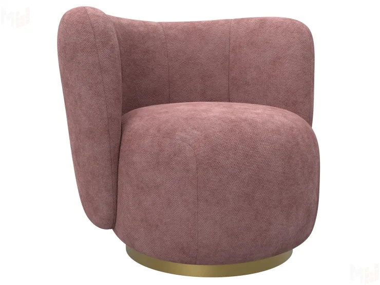 Кресло Лига-072 ( шеннил CRUZ 63 розовый )