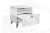 Тумба прикроватная Ева  белое дерево/белый матовый