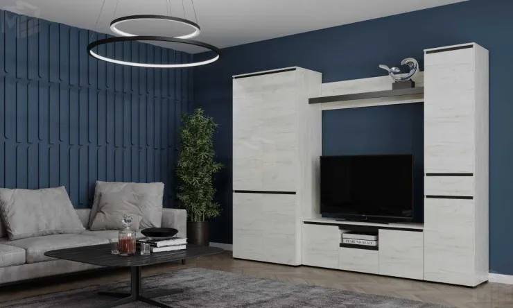 Шкаф  ГРЕТТА 4С Дуб Крафт белый - Антрацит