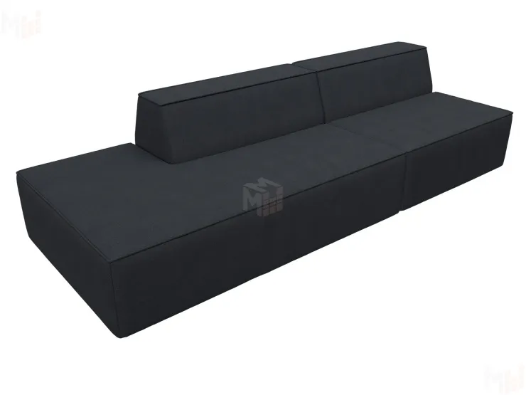 Диван прямой модульный Монс Модерн левый ( TOWER 11 темно-серый )