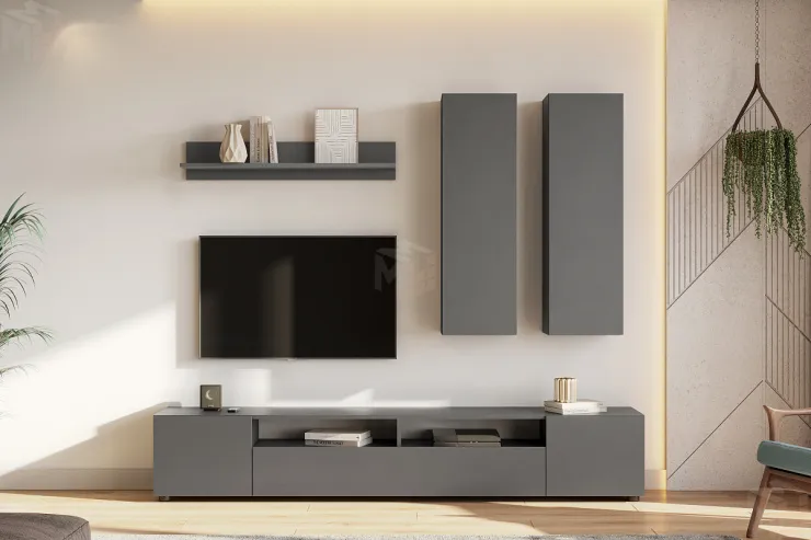 Тумба для ТВ Денвер Графит серый