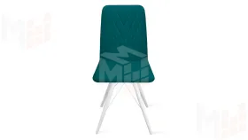 Стул Стенли К3 Белый матовый, Велюр Confetti Izumrud