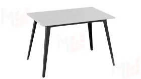 Стол обеденный Равенна Тип 1 Черный муар, Белый бетон