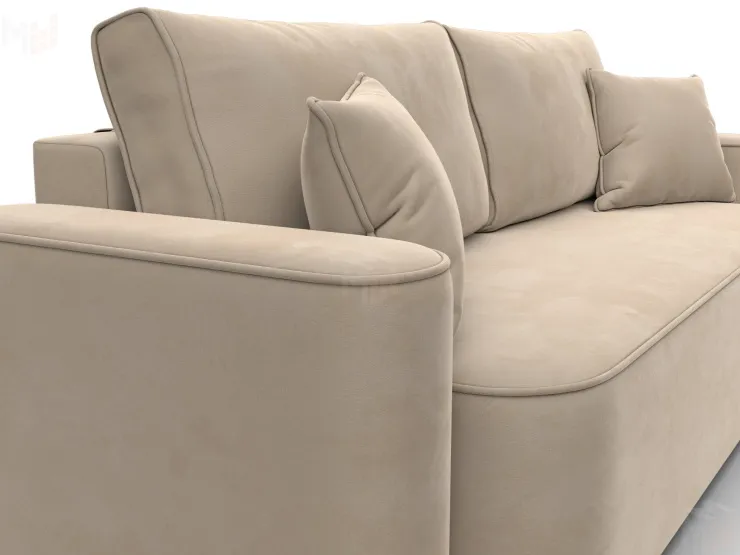 Диван прямой Лига-118 НПБ ( SEVEN 729 бежевый )