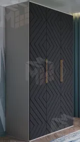 Шкаф трёхстворчатый Копенгаген (Анкор белый/серый графит)