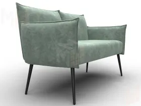 Диван прямой Лига-083 ( велюр BRUT 08 зеленый )