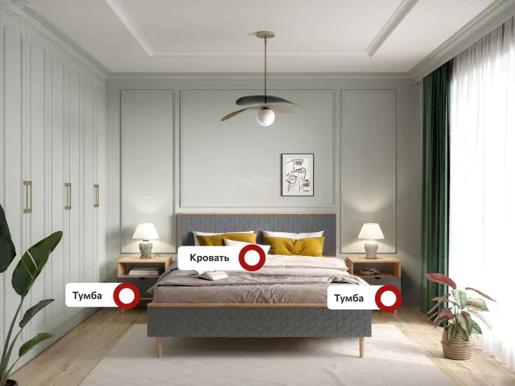 Спальный гарнитур  Денвер  композиция 1