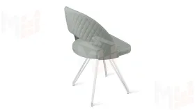 Стул Гэтсби К4  Белый матовый, Велюр Confetti Silver