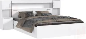 Кровать Бася с надстройкой 1,6 (белая)