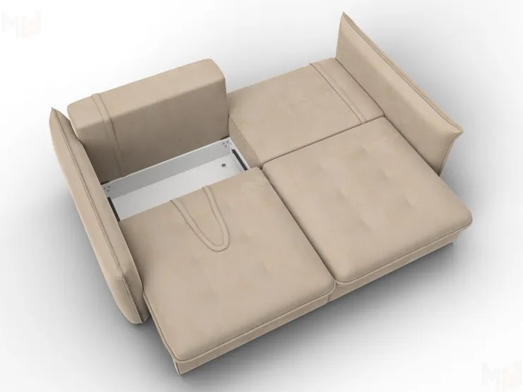 Диван прямой Лига-100 НПБ ( SEVEN 729 бежевый )