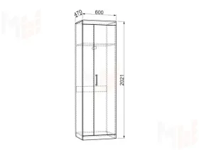 Шкаф двухстворчатый Макси