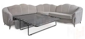 Диван Гравита угловой 3-у-2 серый серебро