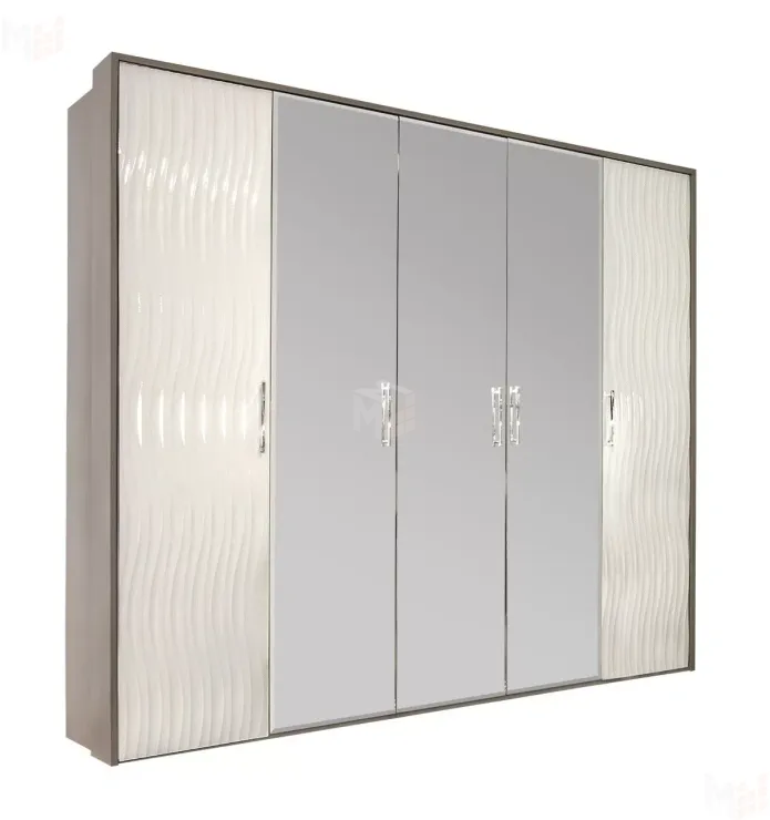 Шкаф  Гравита 5-дверный белый глянец