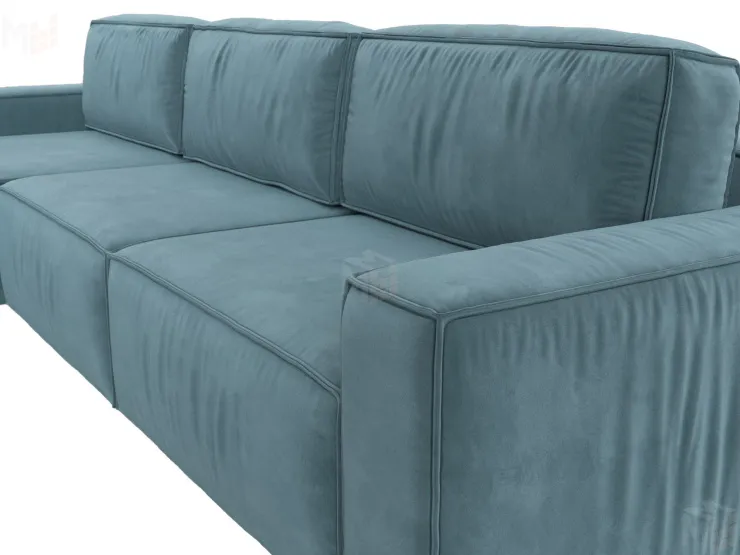 Диван угловой Прага Классик лонг левый угол ( Бирюзовый )