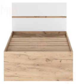 Кровать 900 ГРЕТТА Дуб Крафт золотой-Белый