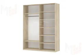 Шкаф-купе Прайм Белое стекло 1200