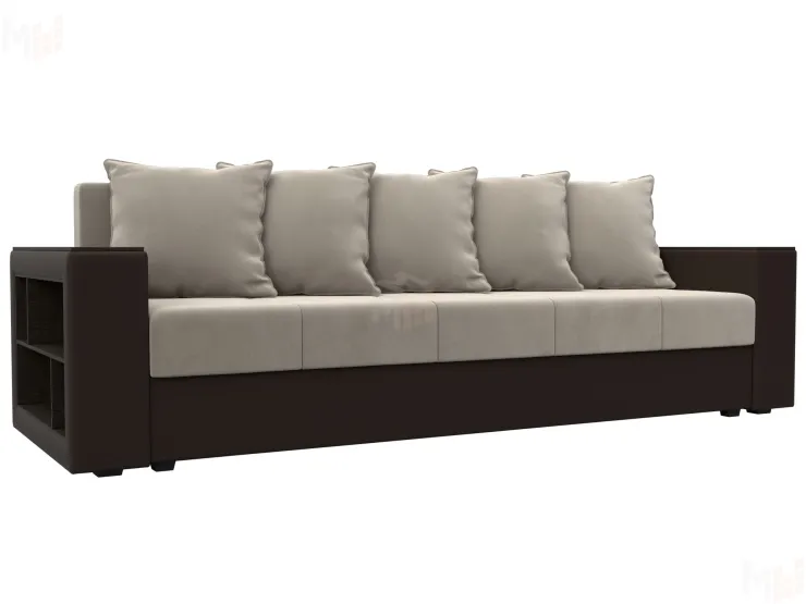 Диван прямой Дубай Лайт полки слева