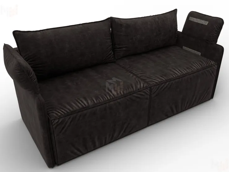 Диван прямой модульный Лига-106 ( BRUT 17 коричневый )