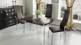 Стул Кредо Хром, к/з Коричневый Шоколад 797