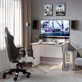 S00609 ВАРДИГ К2 стол компьютерный 100x75x82, белый/черный