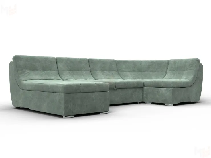Диван П-образный модульный Холидей ( BRUT 08 зеленый )