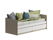 Детская кровать Челси 0,8 сонома/белый глянец