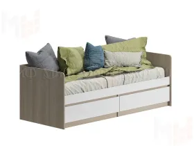 Детская кровать Челси 0,8 сонома/белый глянец