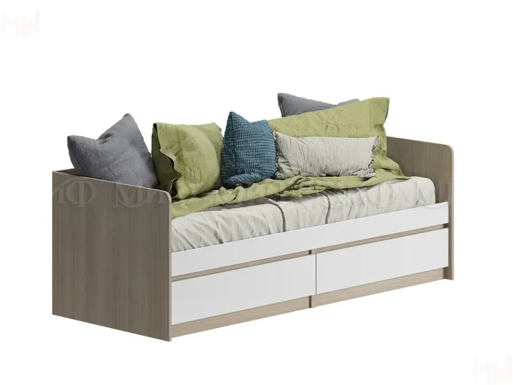 Детская кровать Челси 0,8 сонома/белый глянец