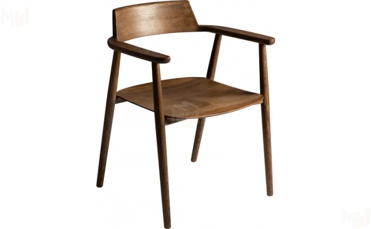 Кресло деревянное из массива дуба Сэн Дуб темный