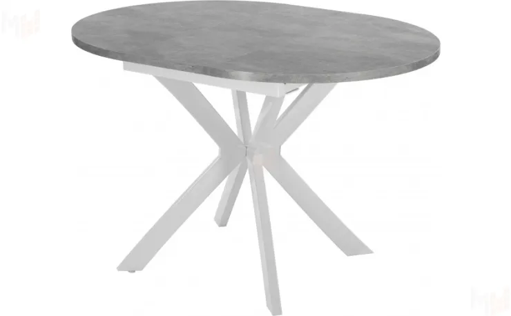 Стол раскладной Вега Лофт D100  Бетон / Белый