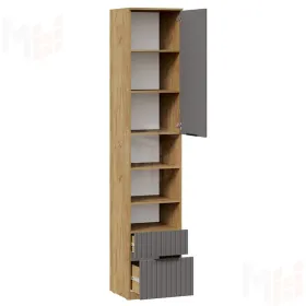 Шкаф комбинированный Хилтон 404.004.000 Графит матовый