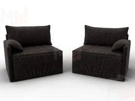 Диван прямой модульный Лига-106 ( BRUT 17 коричневый )